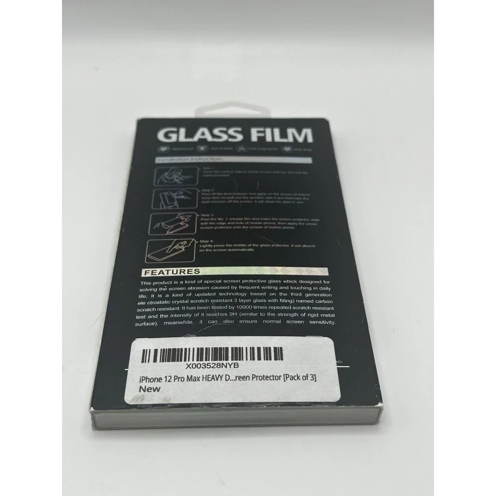 3-Pack Tempered Glass Screen Protector for iPhone 12 / 12 Pro (6.1